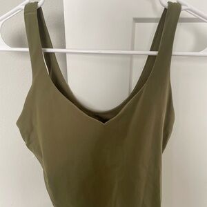 Olive Green Sleeveless Top